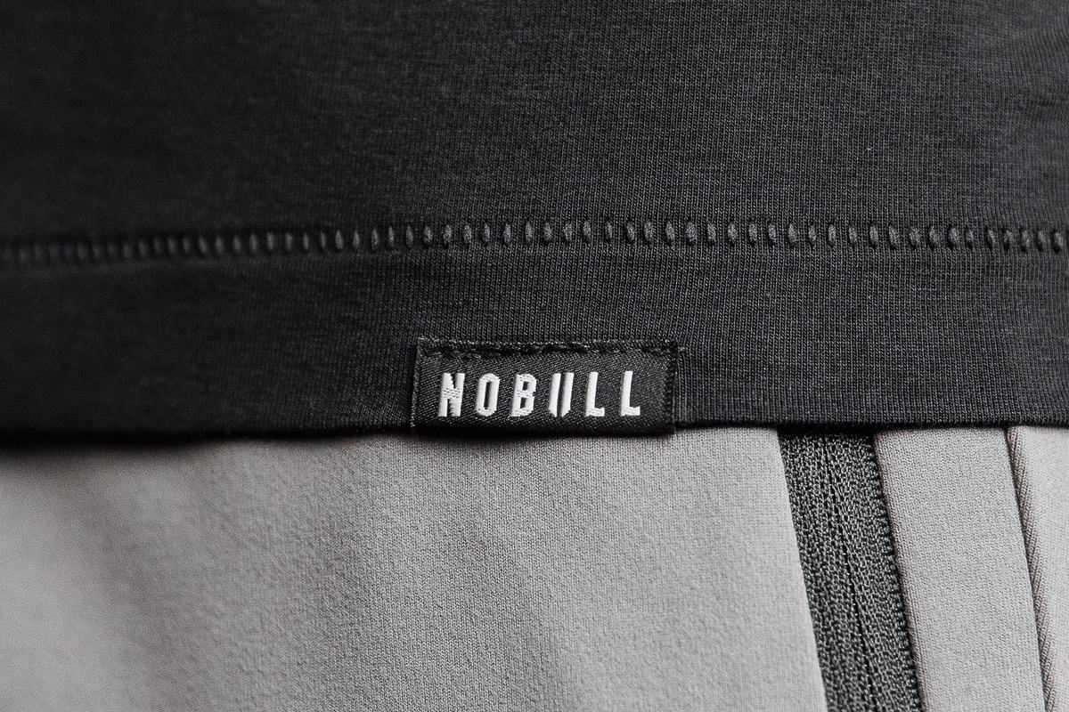 Nobull Lightweight Henley Men's T Shirts Black | Australia (NR0172)